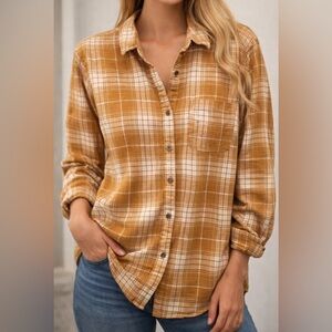 Universal Thread Tan Plaid Shirt